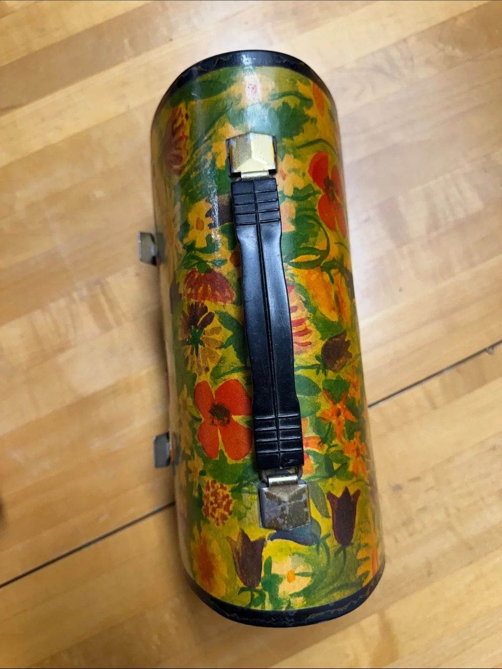 Floral Print vintage decoupage? Lunchbox - Yellow Multi